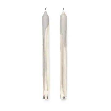 Dryp stearinljus 2-pack - Warm Grey - Ferm Living