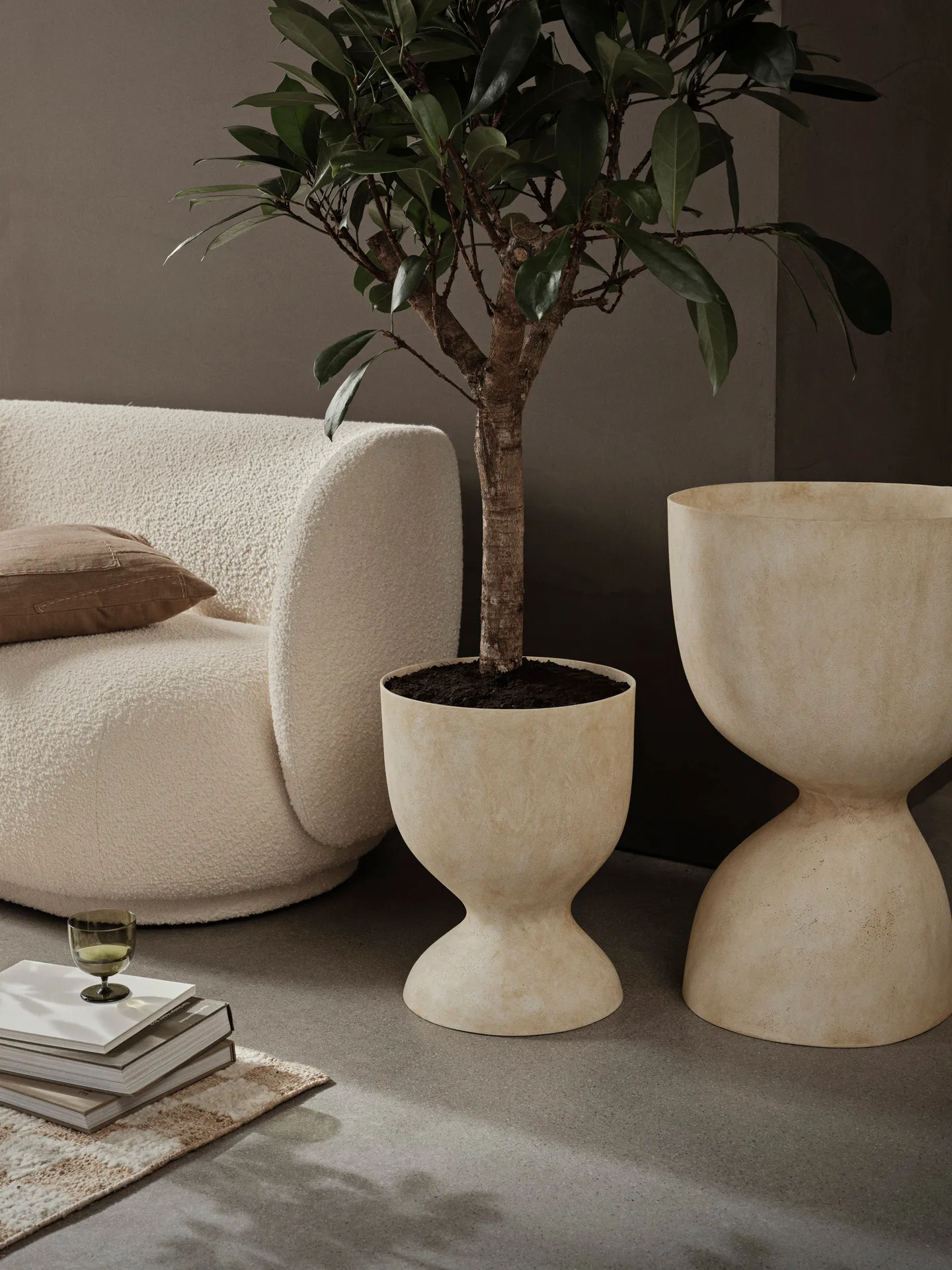 Evoke kruka 70 cm, Warm Sand Ferm Living