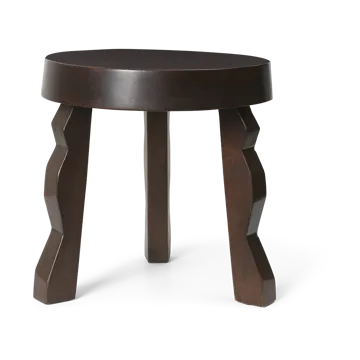 Faye rund pall - Dark Stained Mango, Ø31x30 cm - Ferm Living