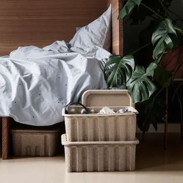 Ferm förvaringslåda med lock papper 2-pack - Brun - Ferm Living