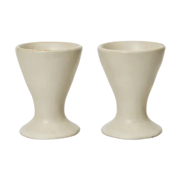 Flow äggkoppar 2-pack - Off-white speckle - Ferm Living