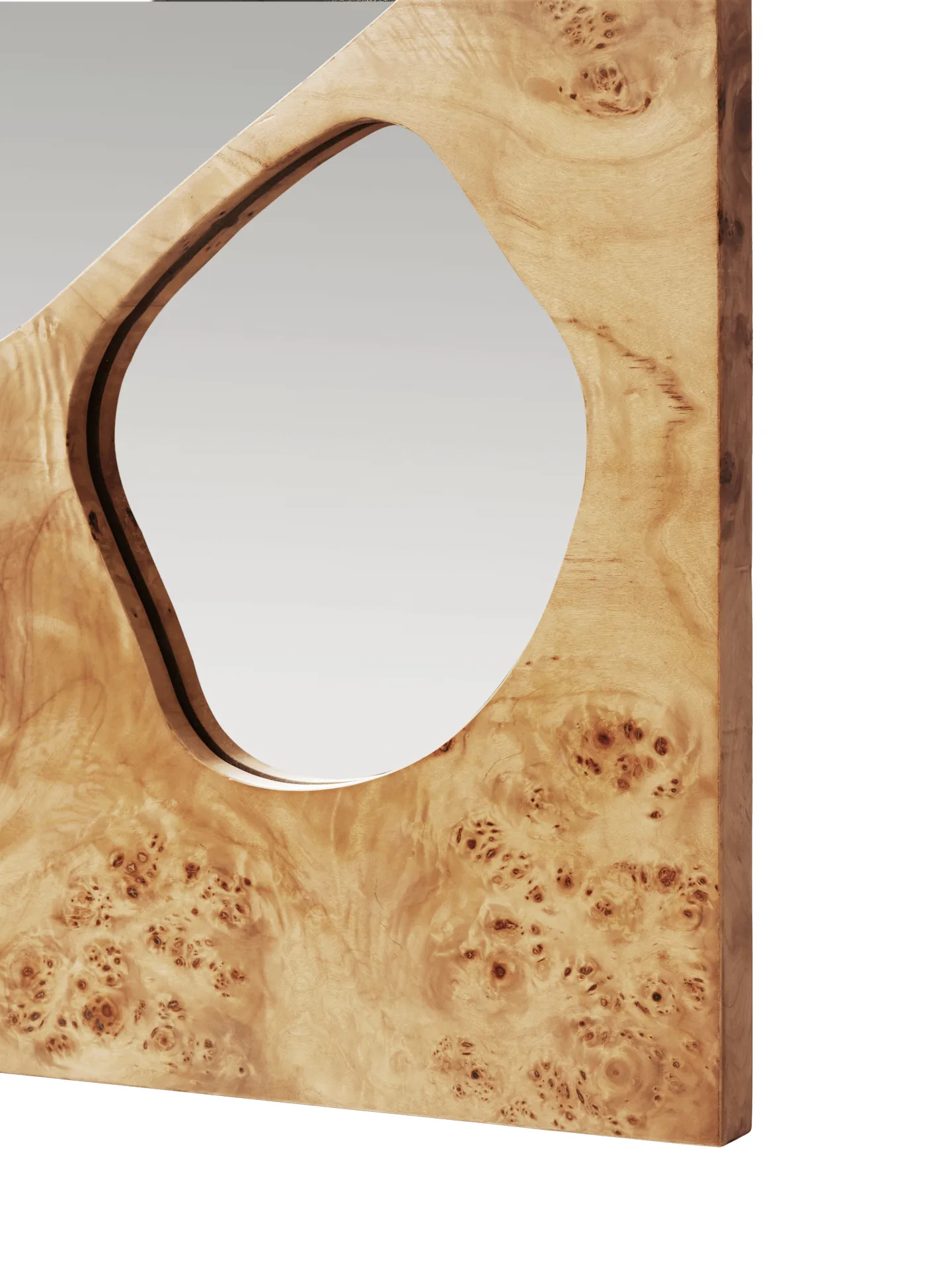 Folia spegel, Natural burl, 82 cm Ferm Living