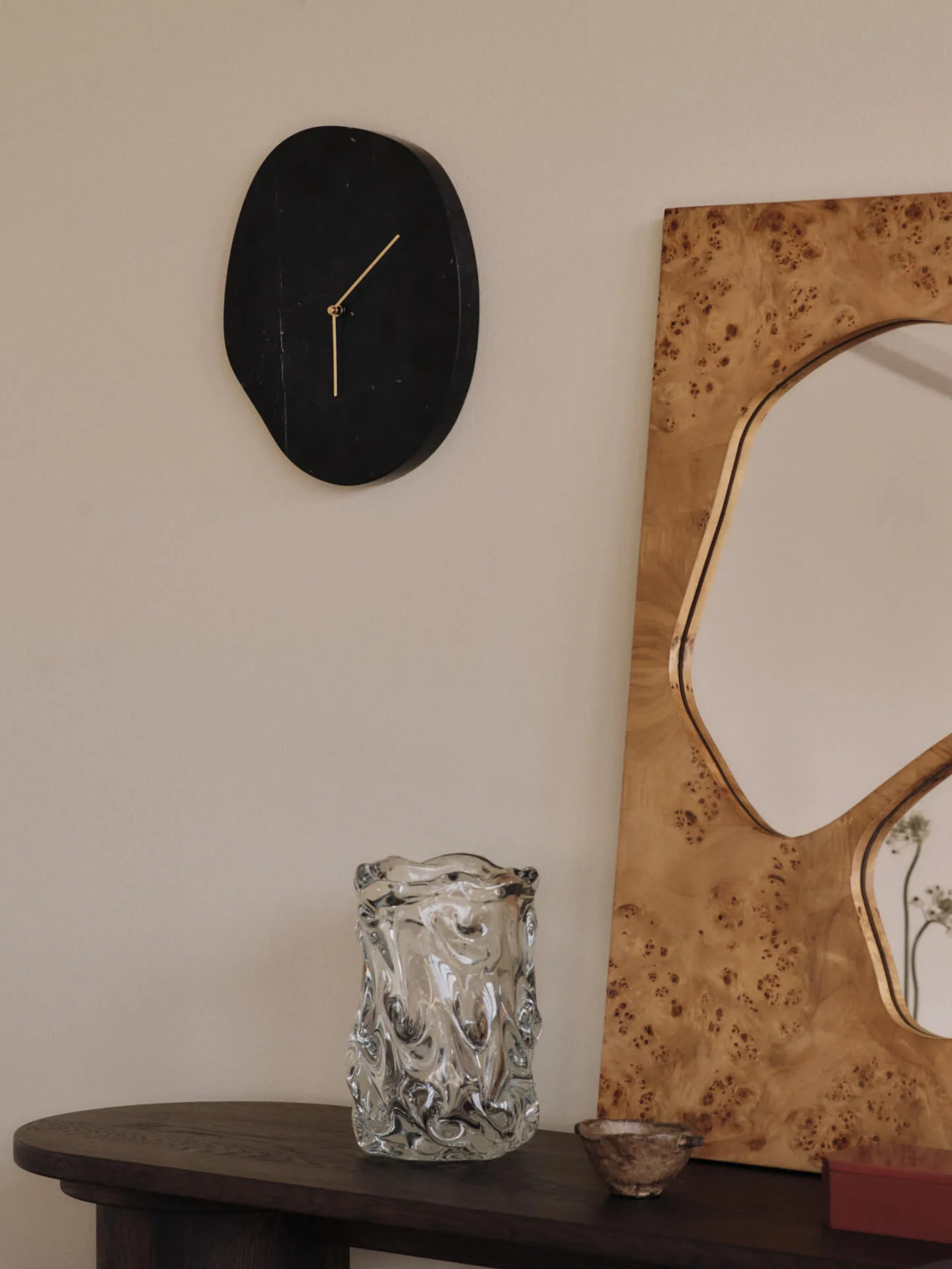 Folia spegel, Natural burl, 82 cm Ferm Living