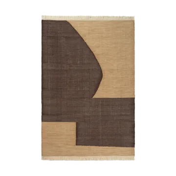 Forene matta - Tan-Chocolate, 140x200 cm - Ferm Living