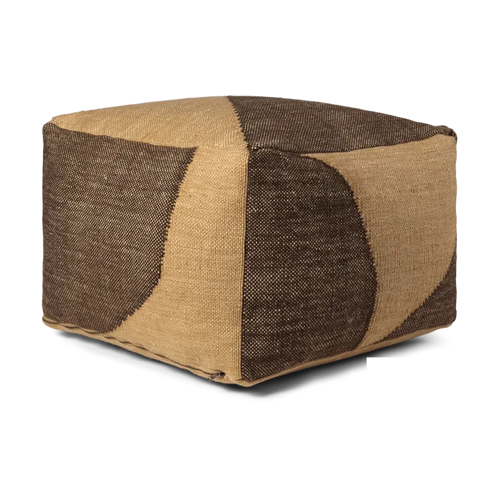 Forene square pouf sittpuff 60x60x40 cm - Tan-Chocolate - Ferm Living