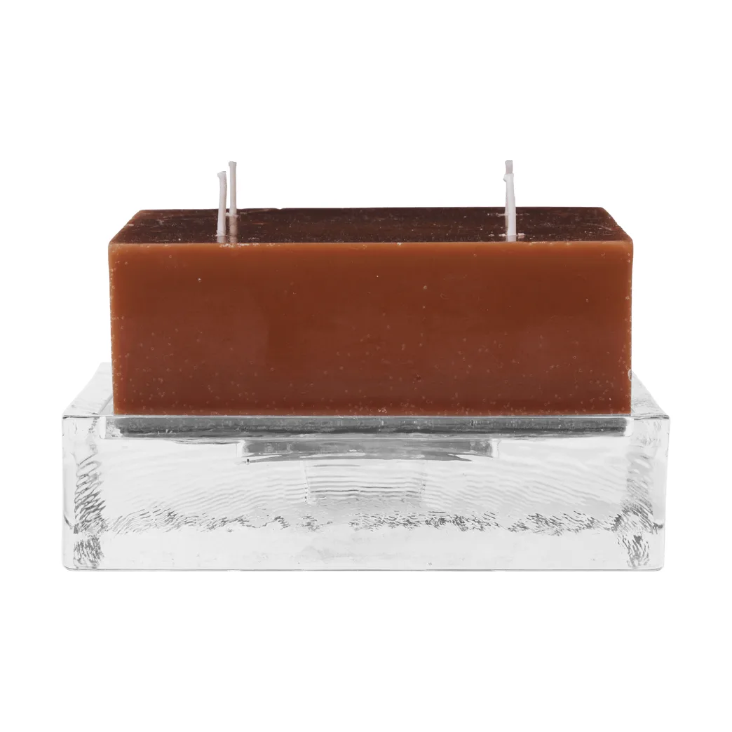 Gradia ljusstake square 16x16 cm, Clear Ferm Living