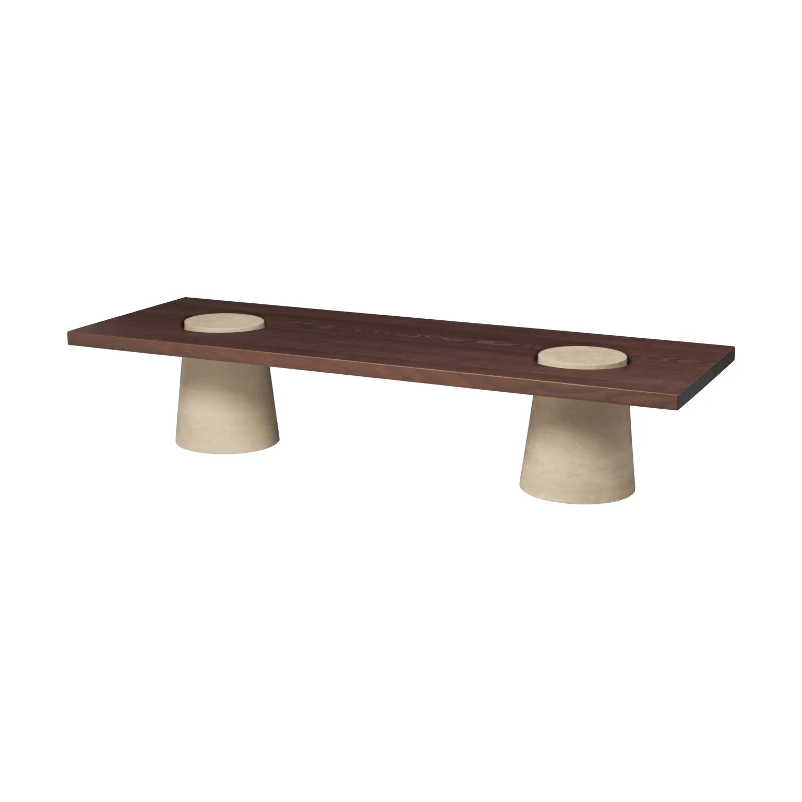 Grova soffbord, Travertine, 155x55x34 m Ferm Living