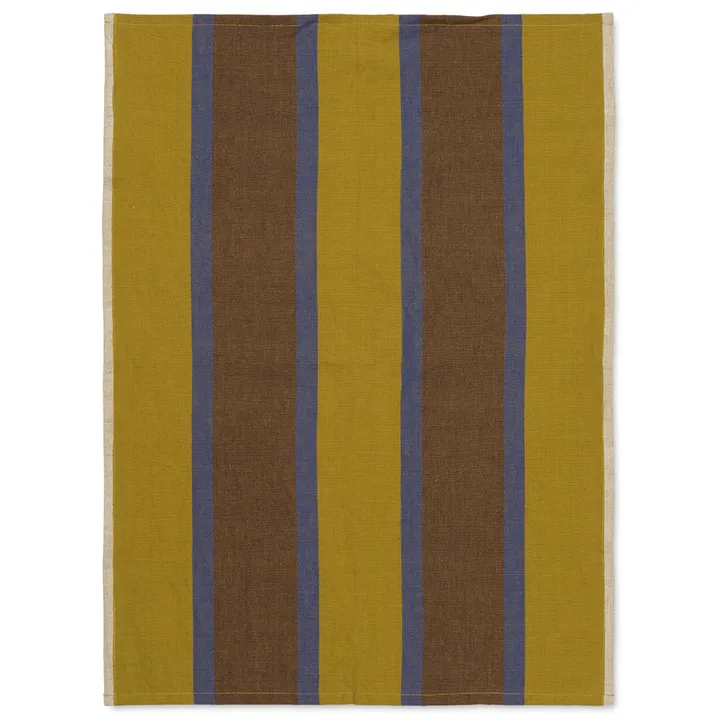 Hale kökshandduk 50x70 cm - Lime-bright blue-chocolate - Ferm Living
