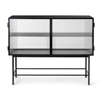 Haze sideboard - Black-vågigt glas - Ferm Living