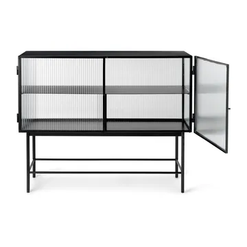 Haze sideboard - Black-vågigt glas - Ferm Living