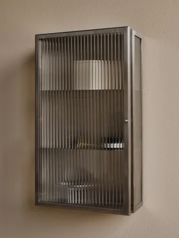 Haze väggskåp - Reeded glass - stainless steel - Ferm Living