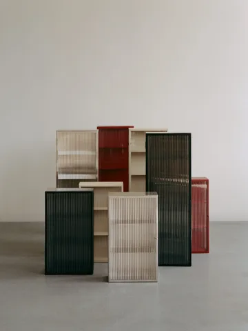 Haze väggskåp - Reeded glass - stainless steel - Ferm Living