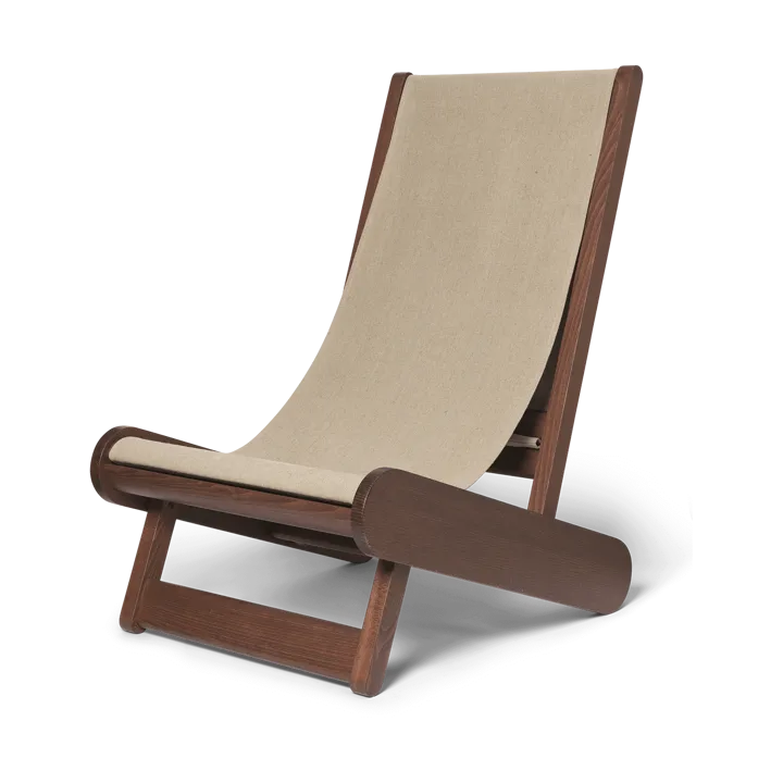 Hemi Lounge Chair - Dark stained, natural - Ferm Living