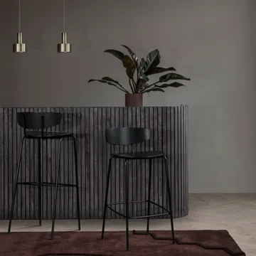 Herman barstol låg - svart - Ferm Living