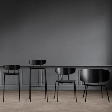 Herman barstol låg - svart - Ferm Living