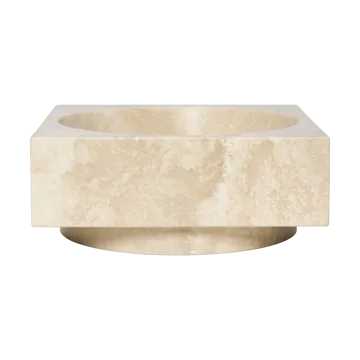 Hew dekorationsskål hög - Travertine - Ferm Living