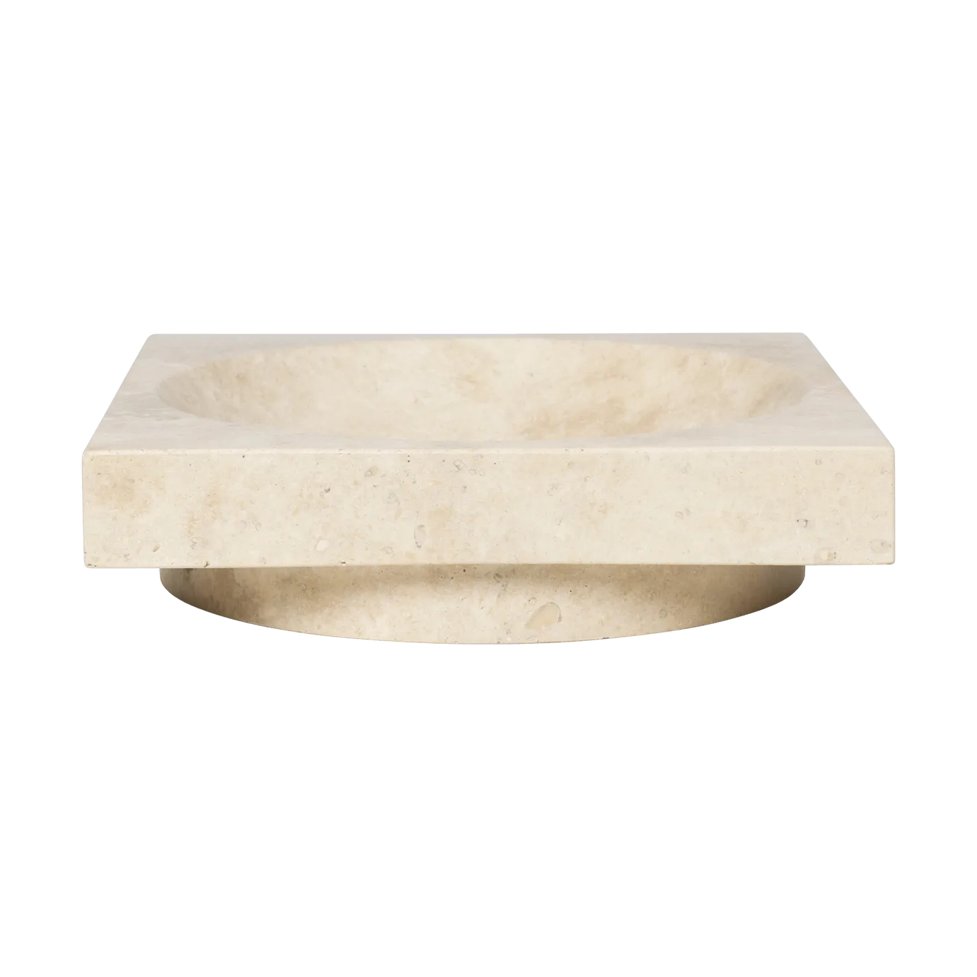 Hew dekorationsskål låg, Travertine Ferm Living