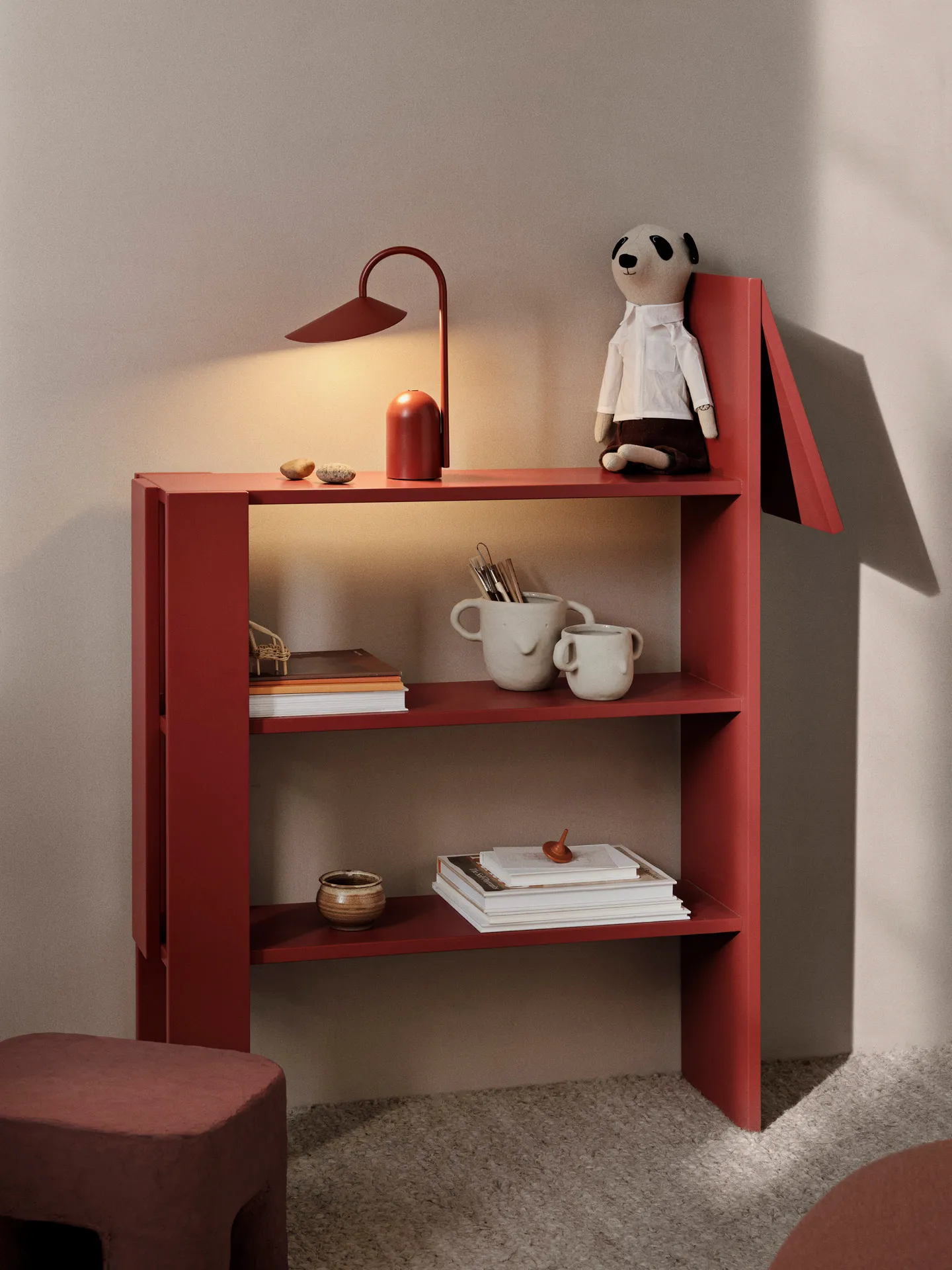 Horse bokhylla 91x111 cm, Poppy Red Ferm Living