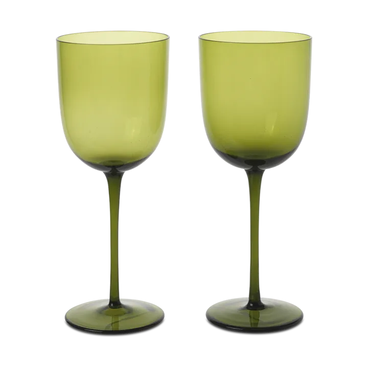 Host vitvinsglas 30 cl 2-pack - Moss Green - Ferm Living