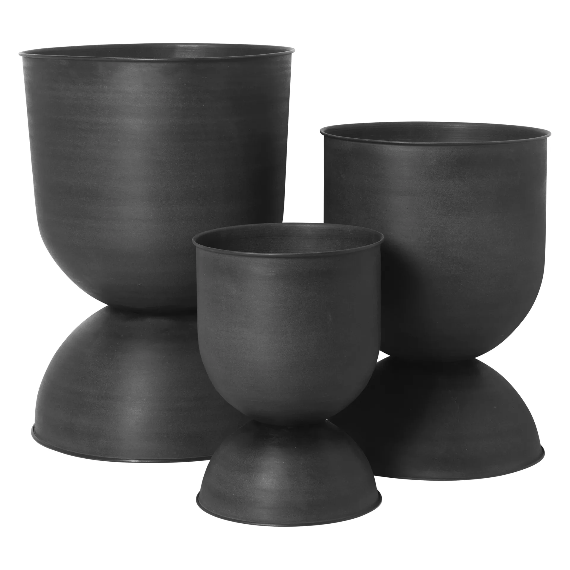 Hourglass kruka liten Ø30 cm, Svart-mörkgrå Ferm Living