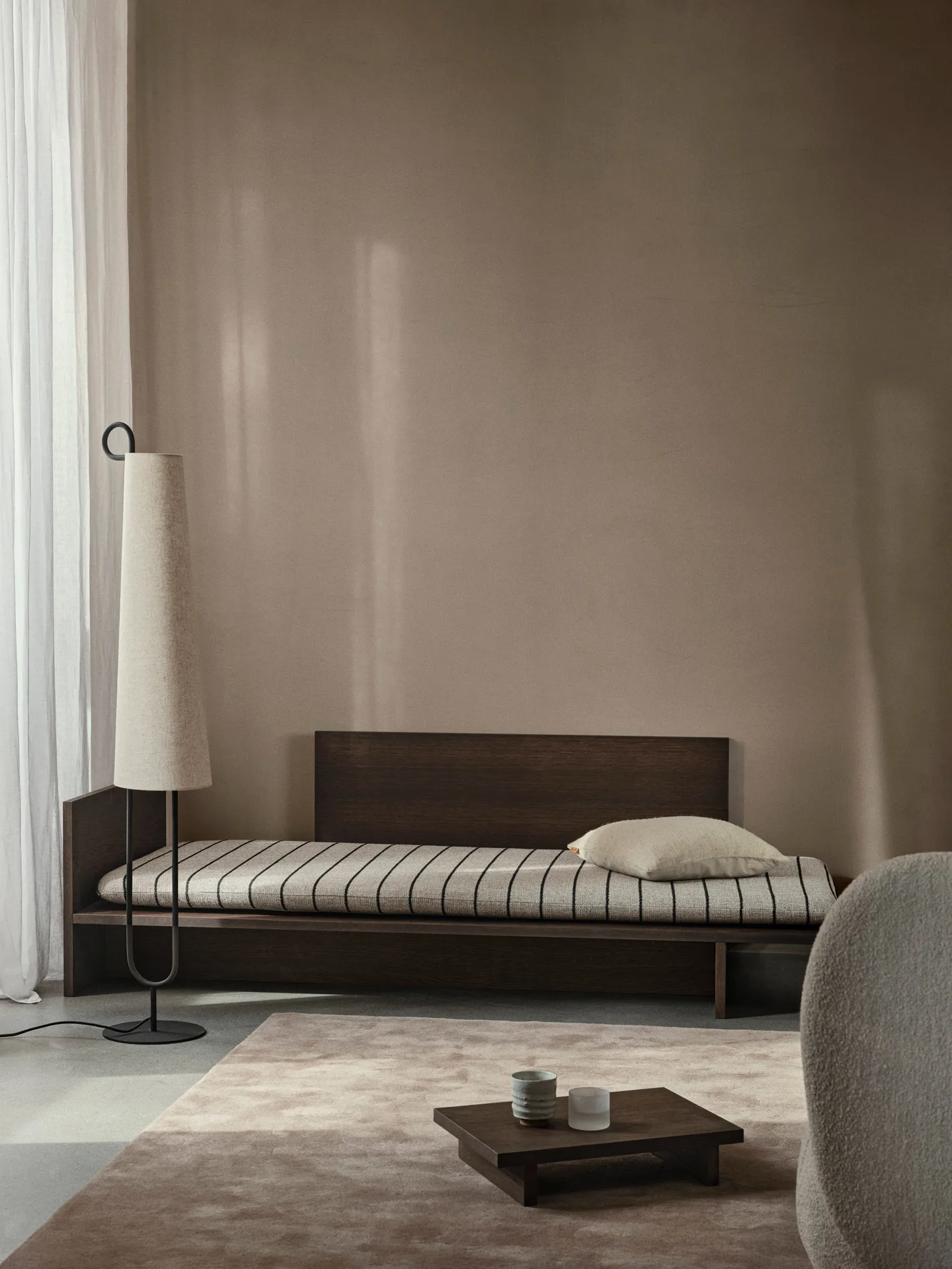 Kona side table sidobord, Dark Stained oak veneer Ferm Living