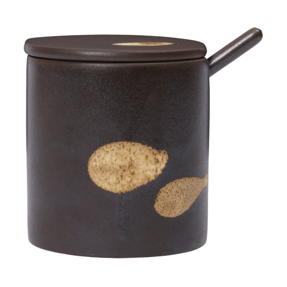 Koyo burk med sked, Dark brown-buff Ferm Living