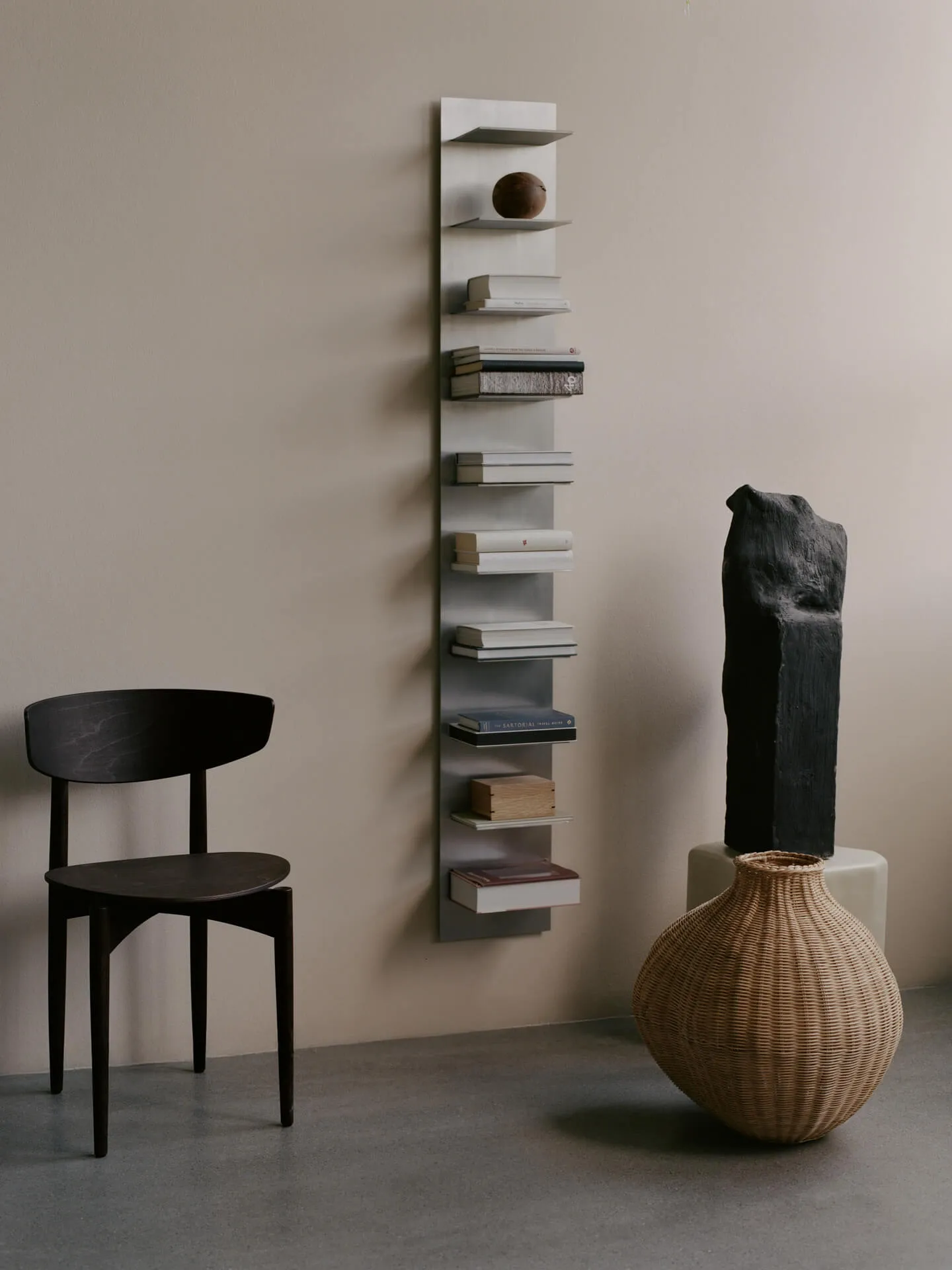Lager vägghylla tall, Aluminium Ferm Living