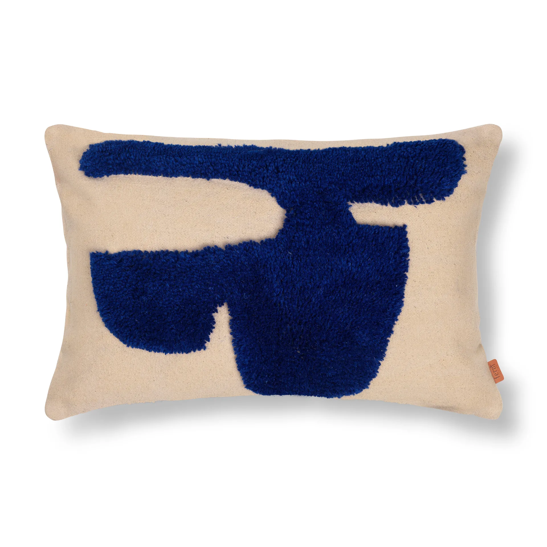 Lay rektangulär kudde 40x60 cm, Sand / Bright Blue Ferm Living