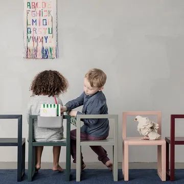 Little Architecht barnstol - dark blue, askfanér - Ferm Living