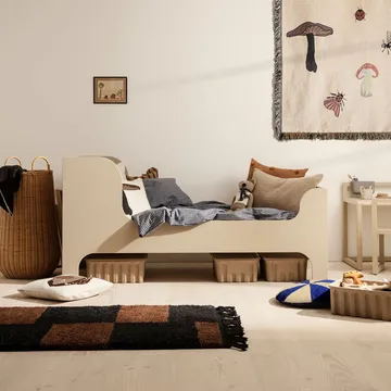 Mara Matta - bright blue/offwhite, l, 120x180 cm - Ferm Living