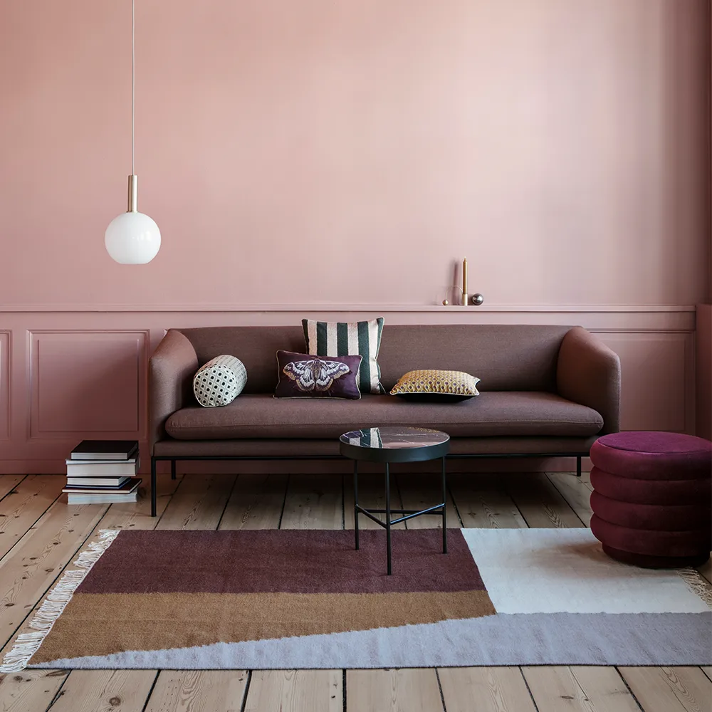 Marble Table soffbord, marmor svart, medium, svart stativ Ferm Living