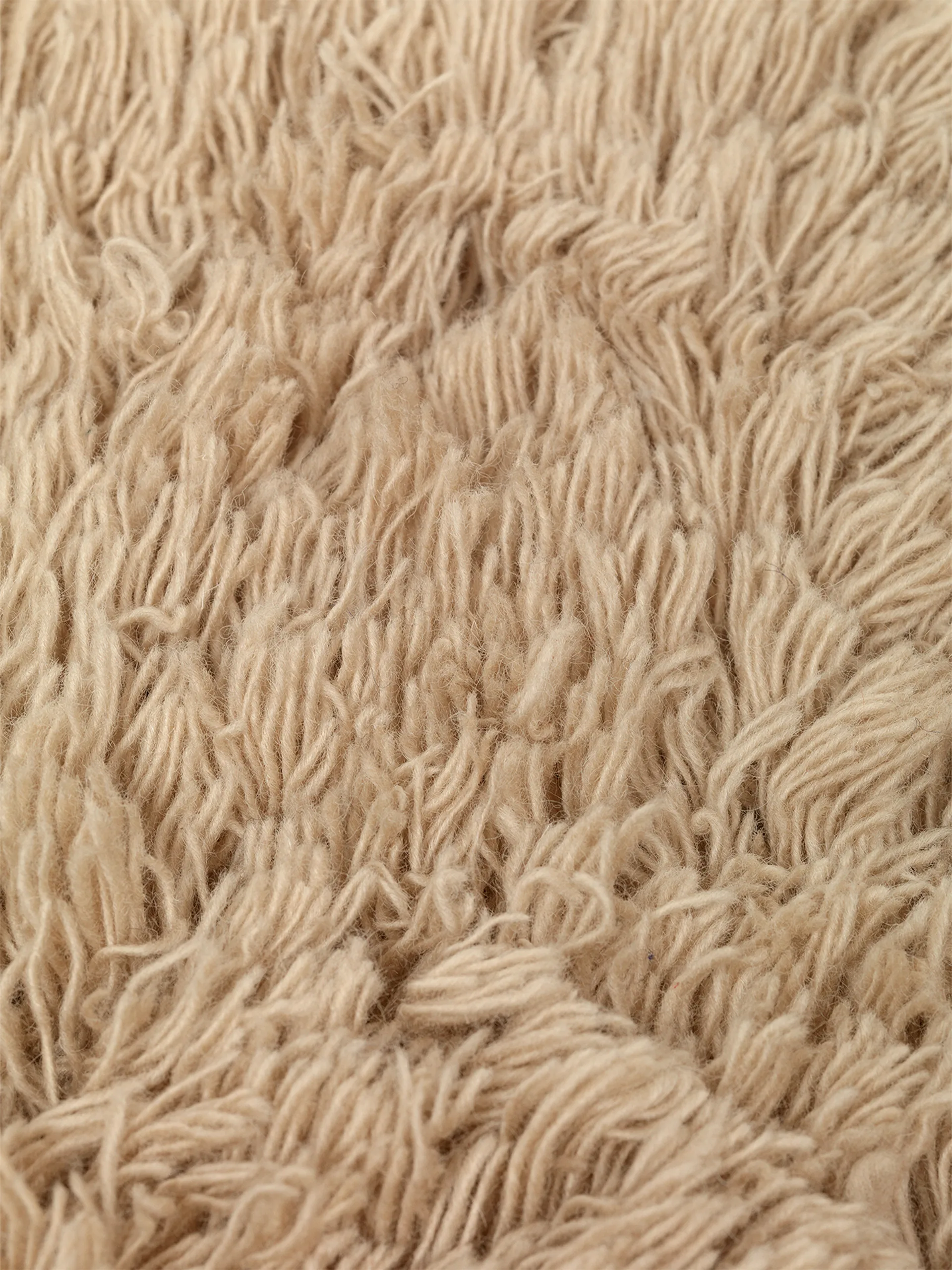Meadow High Pile kudde 50x50 cm, Light Sand Ferm Living