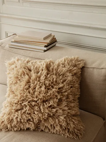 Meadow High Pile kudde 50x50 cm - Light Sand - Ferm Living