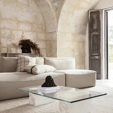 Mineral soffbord - glas, bas i marmor - Ferm Living