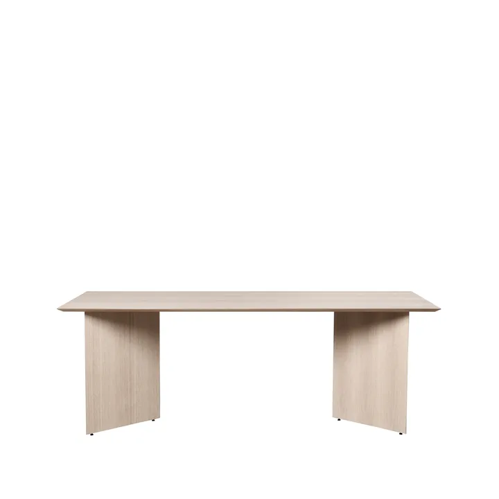 Mingle matbord - oak natural veneer, 210cm, vinkelben ek - Ferm Living