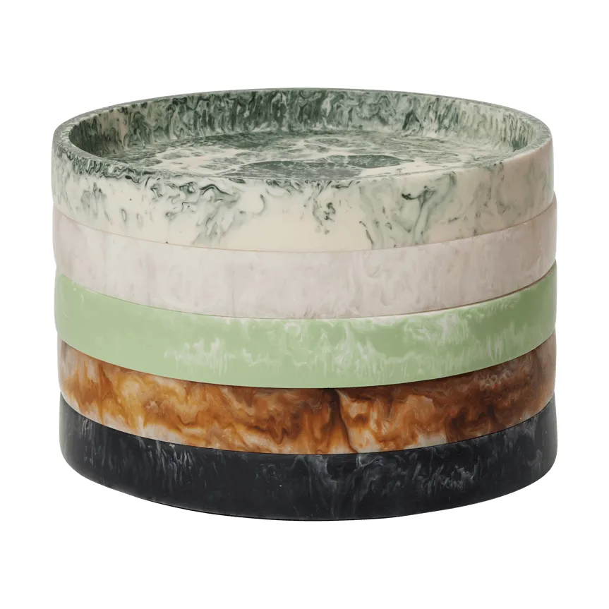 Mist dekorationsbricka Ø20 cm, Emerald-off-white Ferm Living