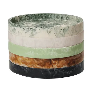 Mist dekorationsbricka Ø20 cm - Emerald-off-white - Ferm Living