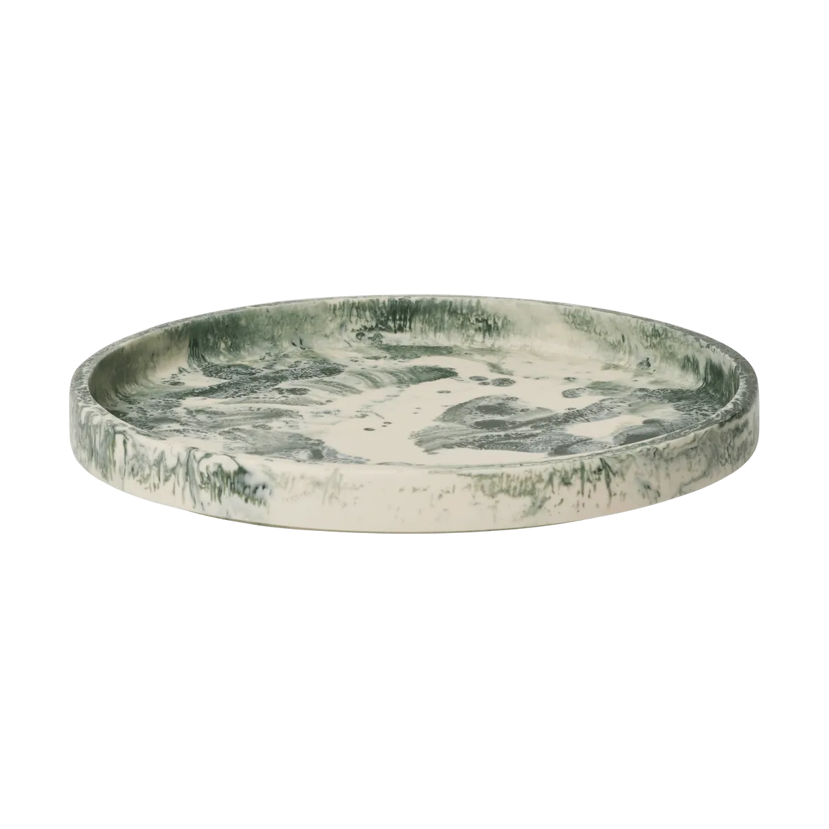 Mist dekorationsbricka Ø30 cm, Emerald-off-white Ferm Living