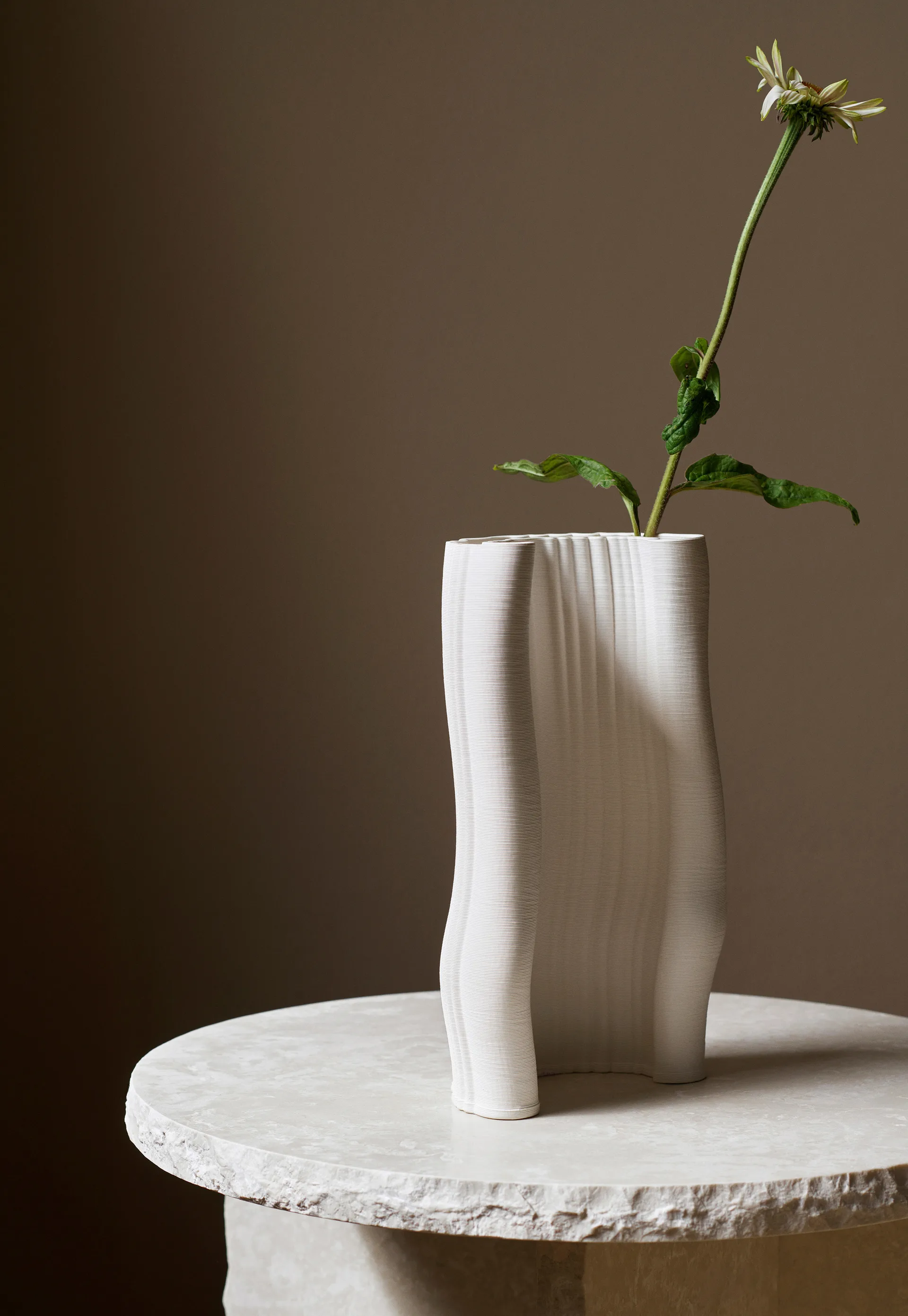 Moire vas 19x30 cm, Off-white Ferm Living