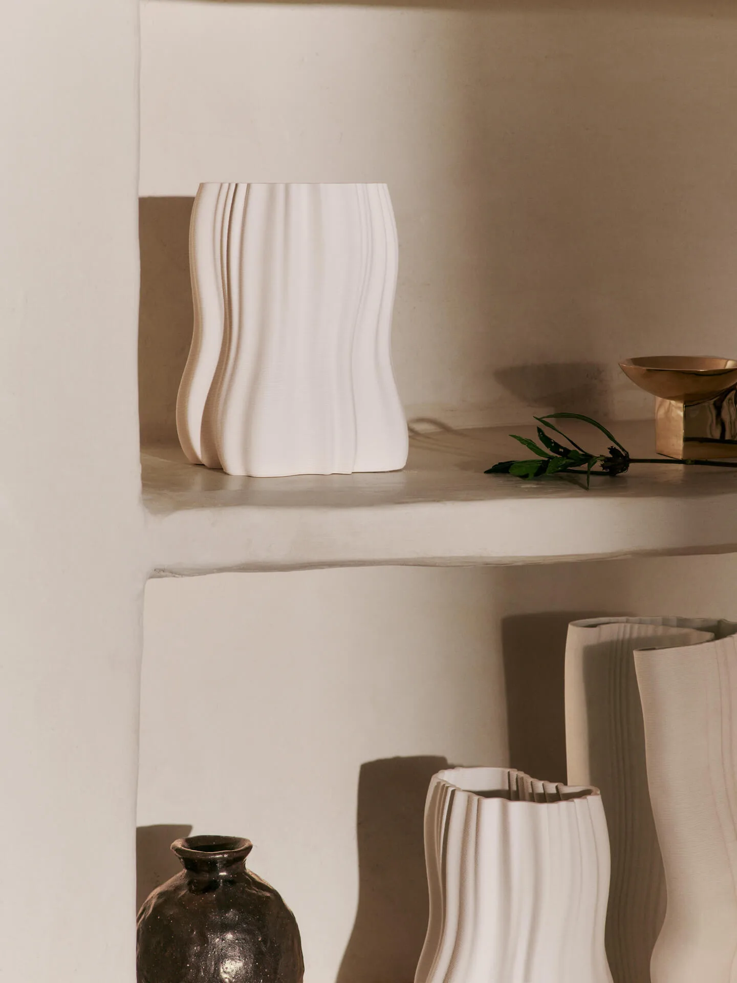 Moire vas 20 cm, Off-white Ferm Living