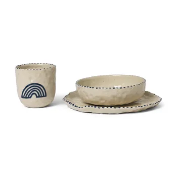 Naive barnservis 3 delar - Deep blue - Ferm Living