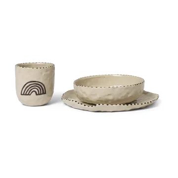 Naive barnservis 3 delar - Red brown - Ferm Living