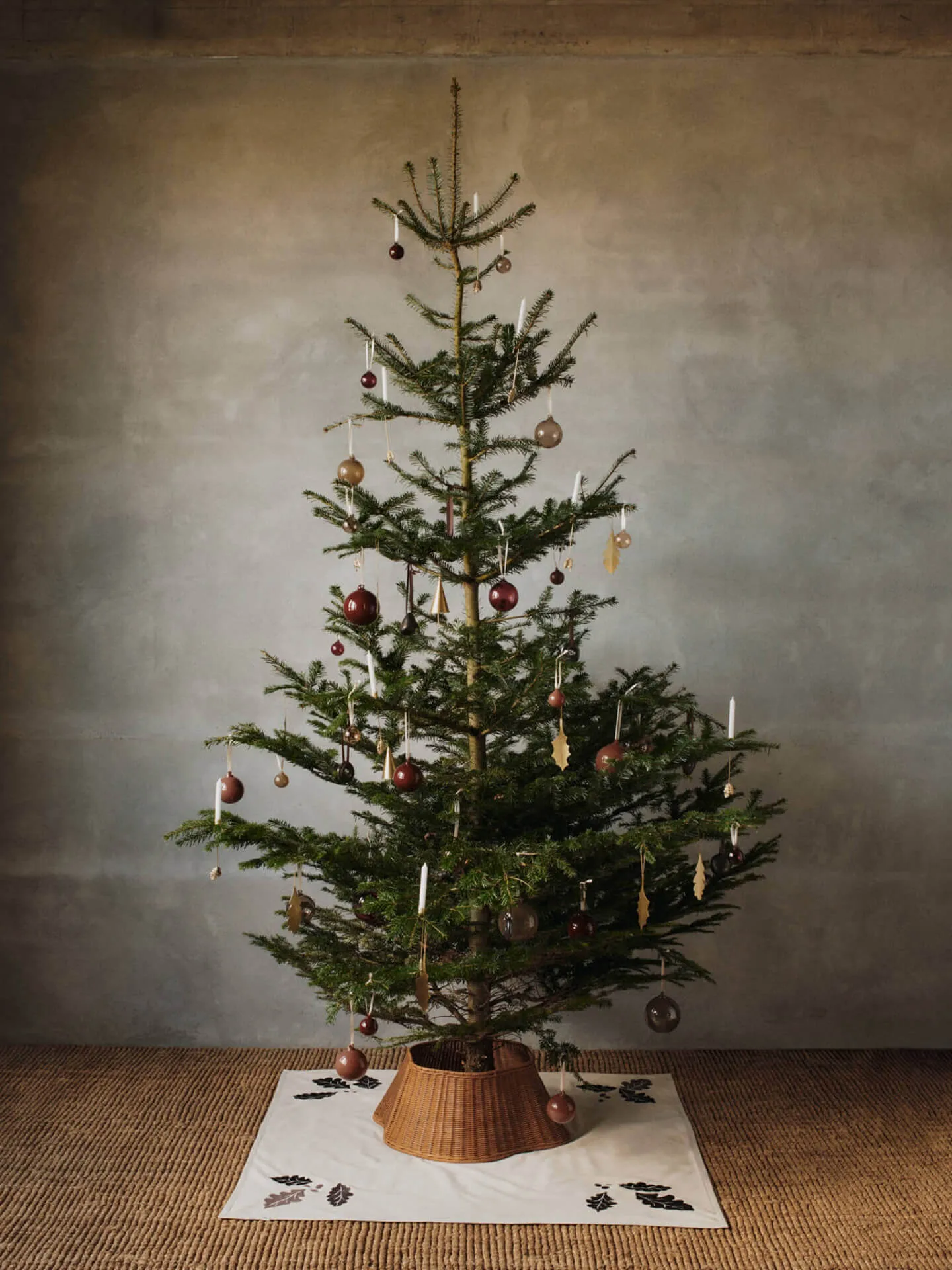 Oak julgransmatta 120x120cm, Natural Ferm Living