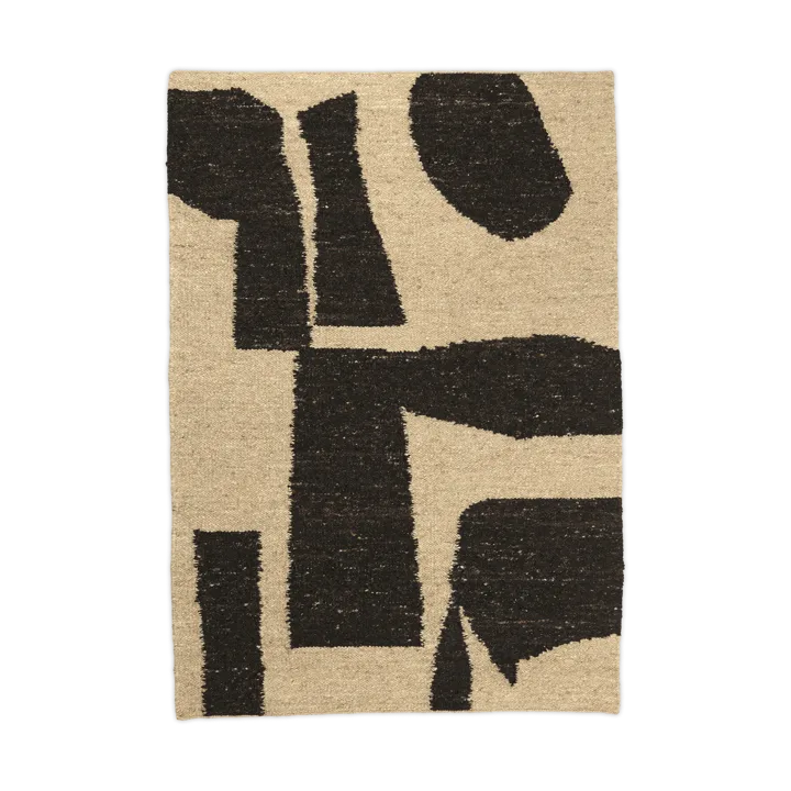 Piece ullmatta - Off-white-Coffee, 140x200 cm - Ferm Living