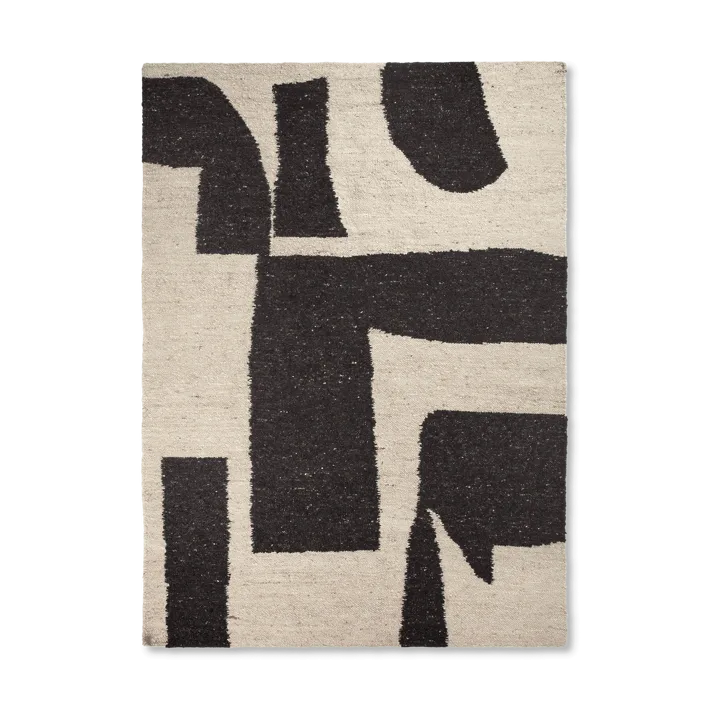 Piece ullmatta - Off-white-Coffee, 200x300 cm - Ferm Living
