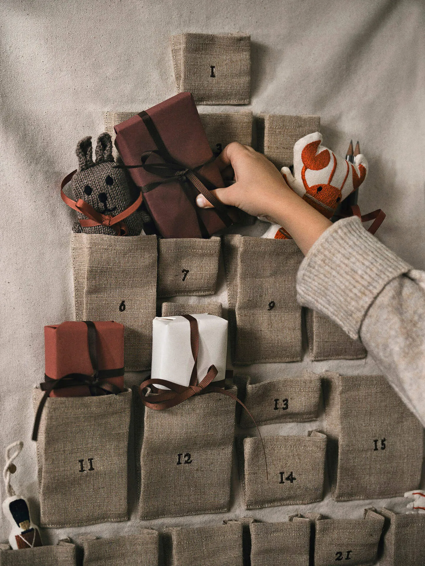 Pine julkalender, Mini, 50x69 cm Ferm Living