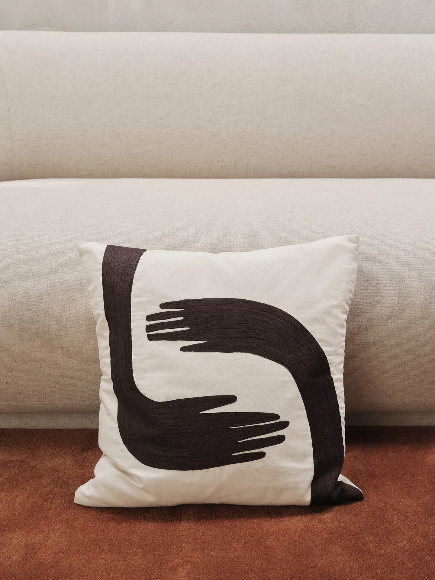 Pose kudde 50x50 cm, Coffee-undyed Ferm Living