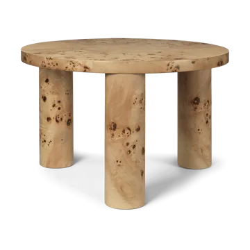 Post soffbord small Ø65 cm - Burl veneer - Ferm Living
