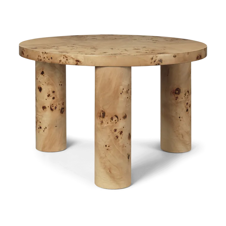 Post soffbord small Ø65 cm - Burl veneer - Ferm Living