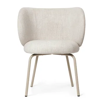 Rico dining chair bouclé - Off-white-cashmere - Ferm Living